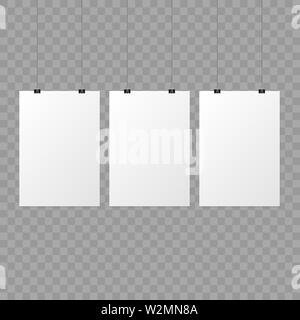 Plakat banner weiße Farbe auf Hintergrund isoliert Stock Vektor