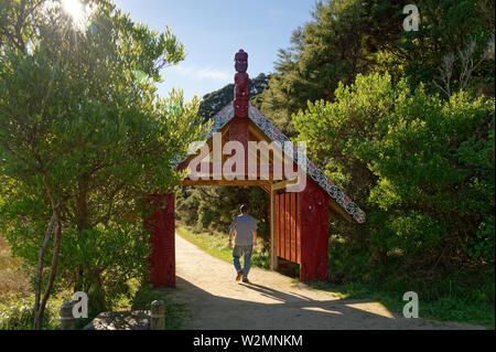 Abel Tasman National Park von der Golden Bay Seite, Wainui Bay, Neuseeland Stockfoto