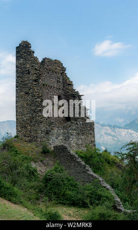 Bad Ragaz, SG/Schweiz - 9. Juli 2019: die Ruinen der Burg Freudenberg in Bad Ragaz im Südosten der Schweiz Stockfoto