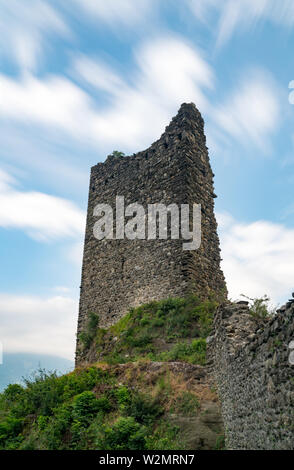 Bad Ragaz, SG/Schweiz - 9. Juli 2019: die Ruinen der Burg Freudenberg in Bad Ragaz im Südosten der Schweiz Stockfoto