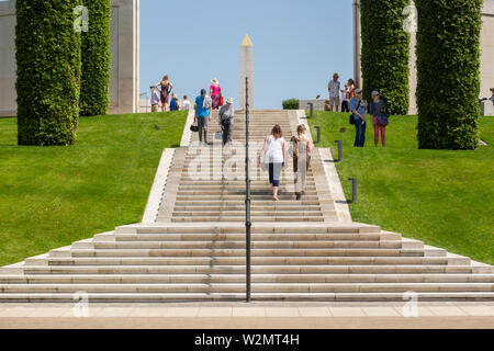 National Memorial Arboretum Schritte, Alrewas, Staffordshire Stockfoto