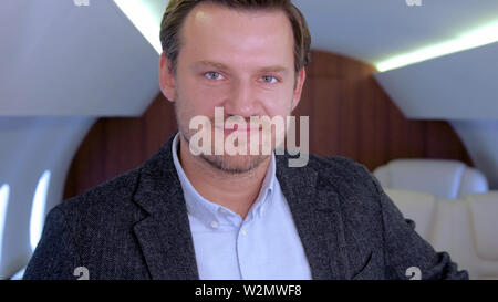 Business Jet Eigentümer. Stockfoto