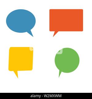 Sprechblasen chat Symbole gesetzt. Vector EPS 10. Stock Vektor
