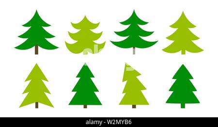 Weihnachtsbäume icons Collection. Vector Illustration Stock Vektor