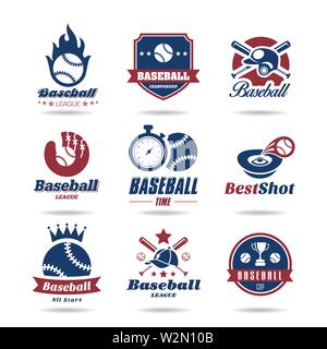 Baseball Icon Set Stock Vektor