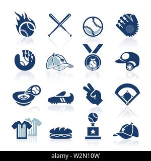 Baseball Icon Set Stock Vektor