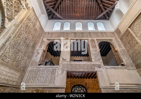 Cordoba, Spanien - 2 November, 2018: In der Synagoge von Cordoba, jüdische Tempel im Jahr 1315 gegründet. Andalusien, Spanien Stockfoto