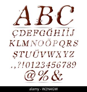 Schokolade Alphabet Stock Vektor