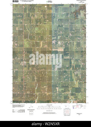 USGS TOPO-Karten Iowa IA Boxholm 20100428 TM Wiederherstellung Stockfoto