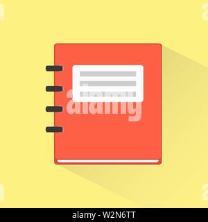 Notizbuch aus Papier Symbol mit Schatten. Vector EPS 10. Stock Vektor