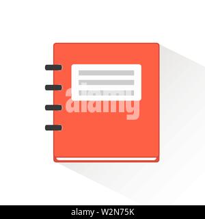 Notizbuch aus Papier Symbol mit Schatten. Vector EPS 10. Stock Vektor