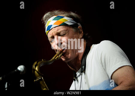 Krakau, Polen. 09 Juli, 2019. Grammy Gewinner amerikanische Saxophonist Bill Evans führt zusammen mit Spy Killer während der Krakau Summer Jazz Festival. Credit: SOPA Images Limited/Alamy leben Nachrichten Stockfoto