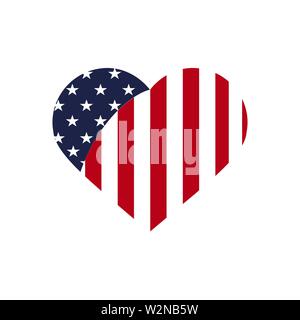 United States Herz zeichen Hintergrund. Vector EPS 10. Stock Vektor