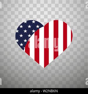 United States Herz zeichen Hintergrund. Vector EPS 10. Stock Vektor