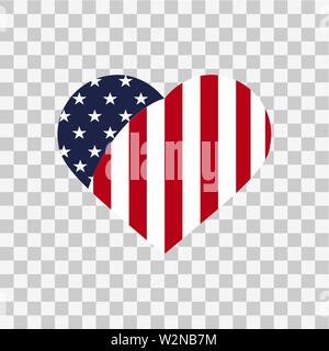 United States Herz zeichen Hintergrund. Vector EPS 10. Stock Vektor
