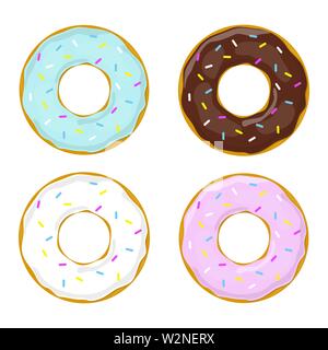 Donut Symbol auf Licht wieder isoliert. Vector Illustration Stock Vektor