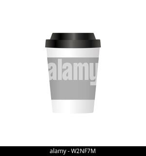 Mock up papercup mit Schatten. Vector Illustration Stock Vektor