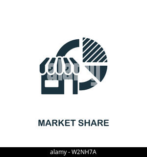 Symbol für Marktanteil. Kreatives Element Design aus Business-Strategie-Icons Sammlung. Pixel Perfect Market Share Symbol für Web-Design, Apps, Software Stockfoto
