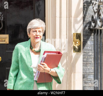 London, 10. Juli 2019, Theresa May MP PC, Premierminister Blätter 10 Downing Street, London Credit Ian Davidson/Alamy leben Nachrichten Stockfoto