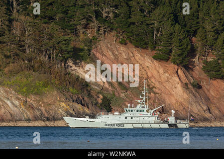 Border Force Boot in Dartmouth Stockfoto