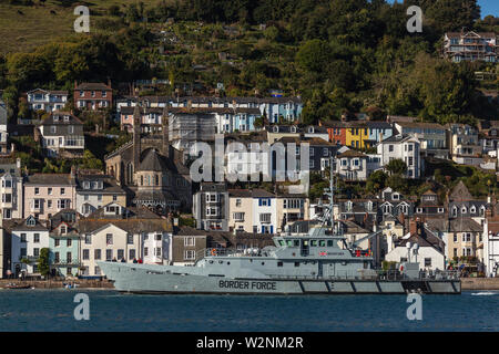 Border Force Boot in Dartmouth Stockfoto