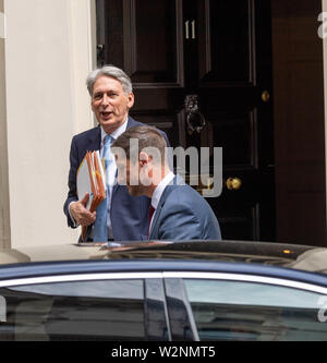 London, 10. Juli 2019, Philip Hammond MP PC, Schatzkanzler, Blätter 11 Downing Street, London Credit Ian Davidson/Alamy leben Nachrichten Stockfoto