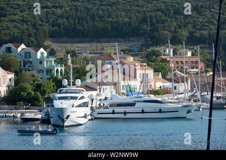 Fiskardo Port Kefalonia, Griechenland Stockfoto