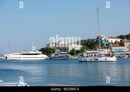 Fiskardo Port Kefalonia, Griechenland Stockfoto