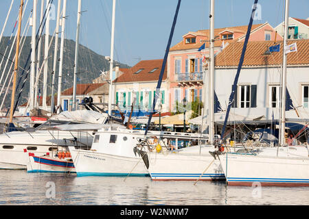 Fiskardo Port Kefalonia, Griechenland Stockfoto