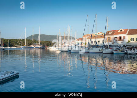 Fiskardo Port Kefalonia, Griechenland Stockfoto