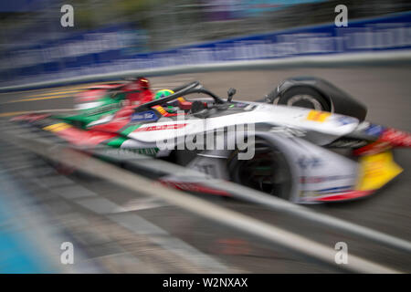 Lucas Di Grassi im Qualifying vor der Julius Bär Formel E Rennen in der Schweizer Hauptstadt Bern. Stockfoto