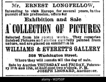 1876 ErnestLongfellow BostonDailyGlobe Februar 5 Stockfoto