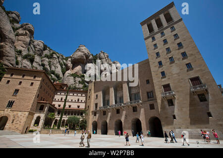Abtei SANTA MARIA DE MONTSERRAT, Spanien Stockfoto
