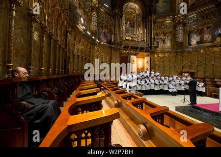 Abtei SANTA MARIA DE MONTSERRAT, Spanien Stockfoto