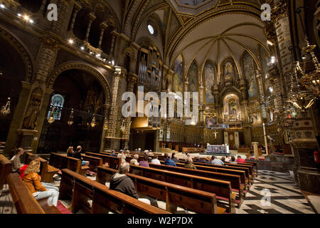 Abtei SANTA MARIA DE MONTSERRAT, Spanien Stockfoto