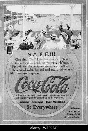 1909 Koks Baseball ad Stockfoto