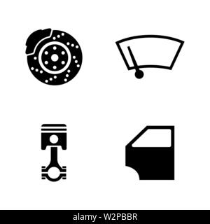 Auto. Einfache ergänzende Vector Icons Set für Video, Mobile Anwendungen, Websites, Print Projekte und ihre Gestaltung. Abbildung schwarz auf weißem Hintergrund. Stock Vektor