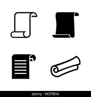 Papier. Einfache ergänzende Vector Icons Set für Video, Mobile Anwendungen, Websites, Print Projekte und ihre Gestaltung. Abbildung schwarz auf weißem Hintergrund. Stock Vektor