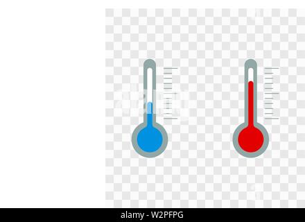 Heiße oder kalte Temperaturen. Natur Jahreszeit Konzept Stock Vektor