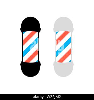 Barber Pole isoliert auf weißem Hintergrund Stock Vektor