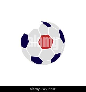 Fußball zeichen Logo auf Rückseite weiß Stock Vektor