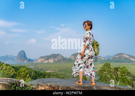 Gesehen die unsichtbaren Sicht von samet Nang Chi, in der Phang Nga Provinz. Ein Paradies, das in Thailand besucht werden müssen. Stockfoto