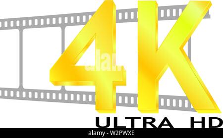 4K Ultra HD-Logo Stock Vektor