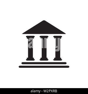 Bank Symbol in Flat Style Vektor Symbol für Anwendungen und Websites. Schwarzes Symbol Vektor Illustration. Stockfoto