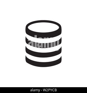 Münze Symbol in Flat Style Vektor Symbol für Apps, UI, Websites. Währung schwarze Symbol Vektor Illustration. Stockfoto