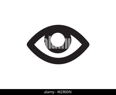 Symbol "Rote-augen" im flachen Stil Vektor für App, UI, Websites. Schwarzes Symbol Vektor Illustration. Stockfoto