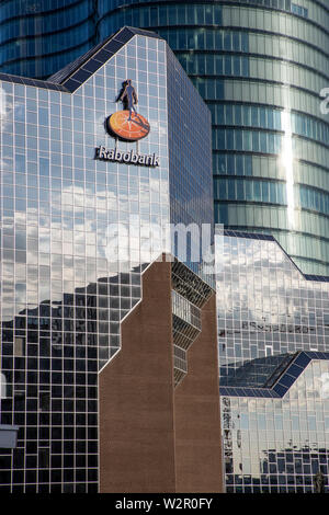 Utrecht, Niederlande, Rabobank Bank Gebäude am Hauptbahnhof, Stockfoto