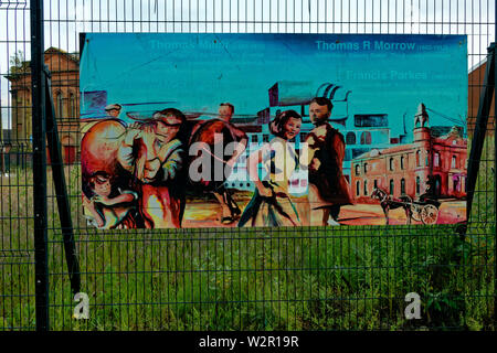 Die Erinnerung an die Titanic Besatzung auf der Shankill Road, Belfast, Nordirland. Stockfoto