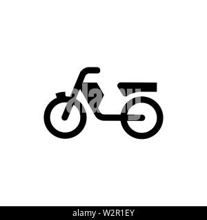 Motorrad Symbol in Flat Style Vektor für App, UI, Websites. Schwarzes Symbol Vektor Illustration. Stockfoto