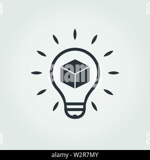 Innovation Flat Icon. Monochromes kreatives Design aus der Blockchain Icons Kollektion. Einfaches Zeichen Illustration Innovation Symbol für mobile und Web-Nutzung Stock Vektor